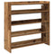 Schoenenrek 80x25x81 cm bewerkt hout oud houtkleurig