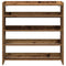 Schoenenrek 80x25x81 cm bewerkt hout oud houtkleurig