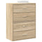 Kasten met 2 lades 2 st 60x31x40 cm bewerkt hout sonoma eiken