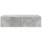Wandschap met lades 60x26,5x15 cm bewerkt hout betongrijs
