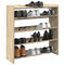 Schoenenrek 80x25x81 cm bewerkt hout sonoma eikenkleurig