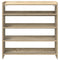 Schoenenrek 80x25x81 cm bewerkt hout sonoma eikenkleurig