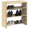Schoenenrek 60x25x62 cm bewerkt hout sonoma eikenkleurig