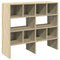 Schoenenrekken 2 st stapelbaar 89,5x30x40 cm sonoma eikenkleur