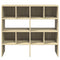 Schoenenrekken 2 st stapelbaar 89,5x30x40 cm sonoma eikenkleur