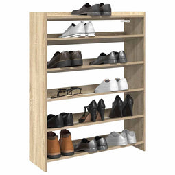 Schoenenrek 80x25x100 cm bewerkt hout sonoma eikenkleurig
