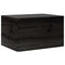 Houten kist met deksel 40x30x23 cm massief grenenhout zwart