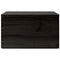 Houten kist met deksel 40x30x23 cm massief grenenhout zwart