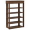 Schoenenrek 60x30x98 cm bewerkt hout bruin eikenkleur