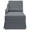 Chaise longue met bolster&rechterarmleuning fluweel donkergrijs