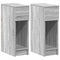 Nachtkastjes 2 st met lade 20x36x60 cm grijs sonoma eikenkleur