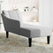 Chaise longue met rechterarmleuning stof lichtgrijs