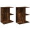 Nachtkastjes 2 st 46,5x29x61 cm bewerkt hout gerookt eikenkleur