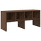 Schoenenrek stapelbaar 89,5x30x40 cm bruin eikenkleur