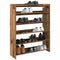 Schoenenrek 80x25x100 cm bewerkt hout oud houtkleurig