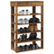 Schoenenrek 60x30x98 cm bewerkt hout oud houtkleurig
