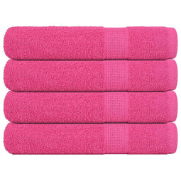 Saunahanddoeken 4 st 80x200 cm 360 g/m 100% katoen roze