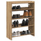 Schoenenrek 80x25x61,5 cm bewerkt hout artisanaal eikenkleur