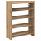 Schoenenrek 80x25x61,5 cm bewerkt hout artisanaal eikenkleur