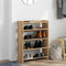 Schoenenrek 80x25x61,5 cm bewerkt hout artisanaal eikenkleur