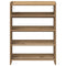 Schoenenrek 80x25x61,5 cm bewerkt hout artisanaal eikenkleur