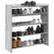Schoenenrek 80x25x81 cm bewerkt hout grijs sonoma eikenkleur