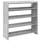 Schoenenrek 80x25x81 cm bewerkt hout grijs sonoma eikenkleur