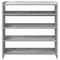 Schoenenrek 80x25x81 cm bewerkt hout grijs sonoma eikenkleur
