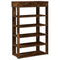 Schoenenrek 60x30x98 cm bewerkt hout gerookt eikenkleurig