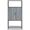Hoge kast 68x35x139cm bewerkt hout en metaal grijs sonoma eiken