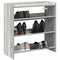Schoenenrek 60x25x62 cm bewerkt hout grijs sonoma eikenkleurig