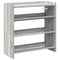 Schoenenrek 60x25x62 cm bewerkt hout grijs sonoma eikenkleurig