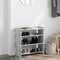 Schoenenrek 60x25x62 cm bewerkt hout grijs sonoma eikenkleurig