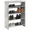 Schoenenrek 80x25x61,5 cm bewerkt hout betongrijs
