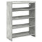 Schoenenrek 80x25x61,5 cm bewerkt hout betongrijs