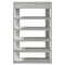 Schoenenrek 60x30x98 cm bewerkt hout betongrijs