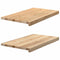 Vensterbanken 2 st onbehandeld 70x40x2 cm massief eikenhout