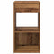Nachtkastje met lade 35x34x66,5 cm oud houtkleurig