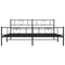 Bedframe met voetbord zonder matras metaal zwart 180x200 cm