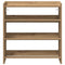 Schoenenrek 60x25x62 cm bewerkt hout artisanaal eikenkleur