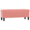 Bankje 100x35x41 cm fluweel roze