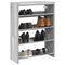 Schoenenrek 80x25x61,5 cm bewerkt hout grijs sonoma eikenkleur