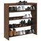 Schoenenrek 80x25x81 cm bewerkt hout bruin eikenkleur
