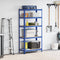 Opbergrek 5-laags staal & bewerkt hout blauw