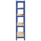 Opbergrek 5-laags staal & bewerkt hout blauw