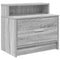 Nachtkastje met lade 51x31x47 cm grijs sonoma eikenkleurig
