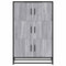 Hoge kast 68x35x106,5 cm bewerkt hout en metaal grijs sonoma