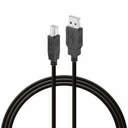 USB-kabel PcCom Zwart 3 m