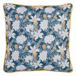 Kussen Blauw Blommor 60 x 10 x 60 cm