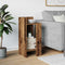 Bijzettafeltje met plank 25,5x27x60 cm oud houtkleurig